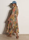 Bloom Patchwork Tiered Dress, Khaki, large