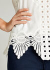 Scallop Edge Cami, White, large