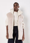 Reversible Oversized Puffer Gilet, Stone, large