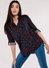 Painterly Dot Top, Navy, large