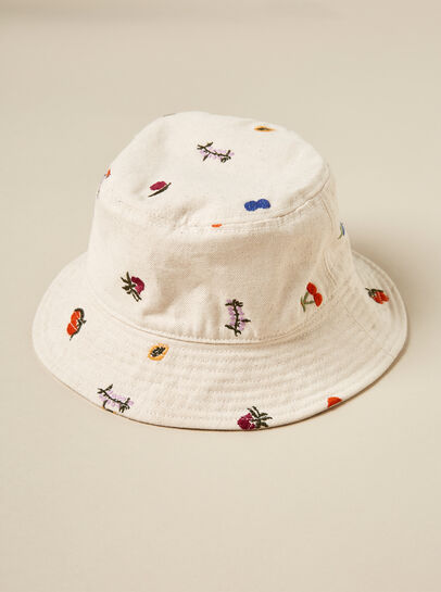Fruit Embroidered Bucket Hat