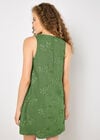 Floral Embroidered Shift Mini Dress, Green, large