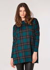 Check Oversized Top, Green, large