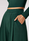 Ribbed Knit Palazzo Trousers, Green, large