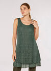 Vintage Floral Lace  Dress, Khaki, large