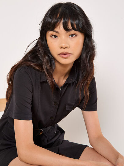 Utility Cargo Mini Dress