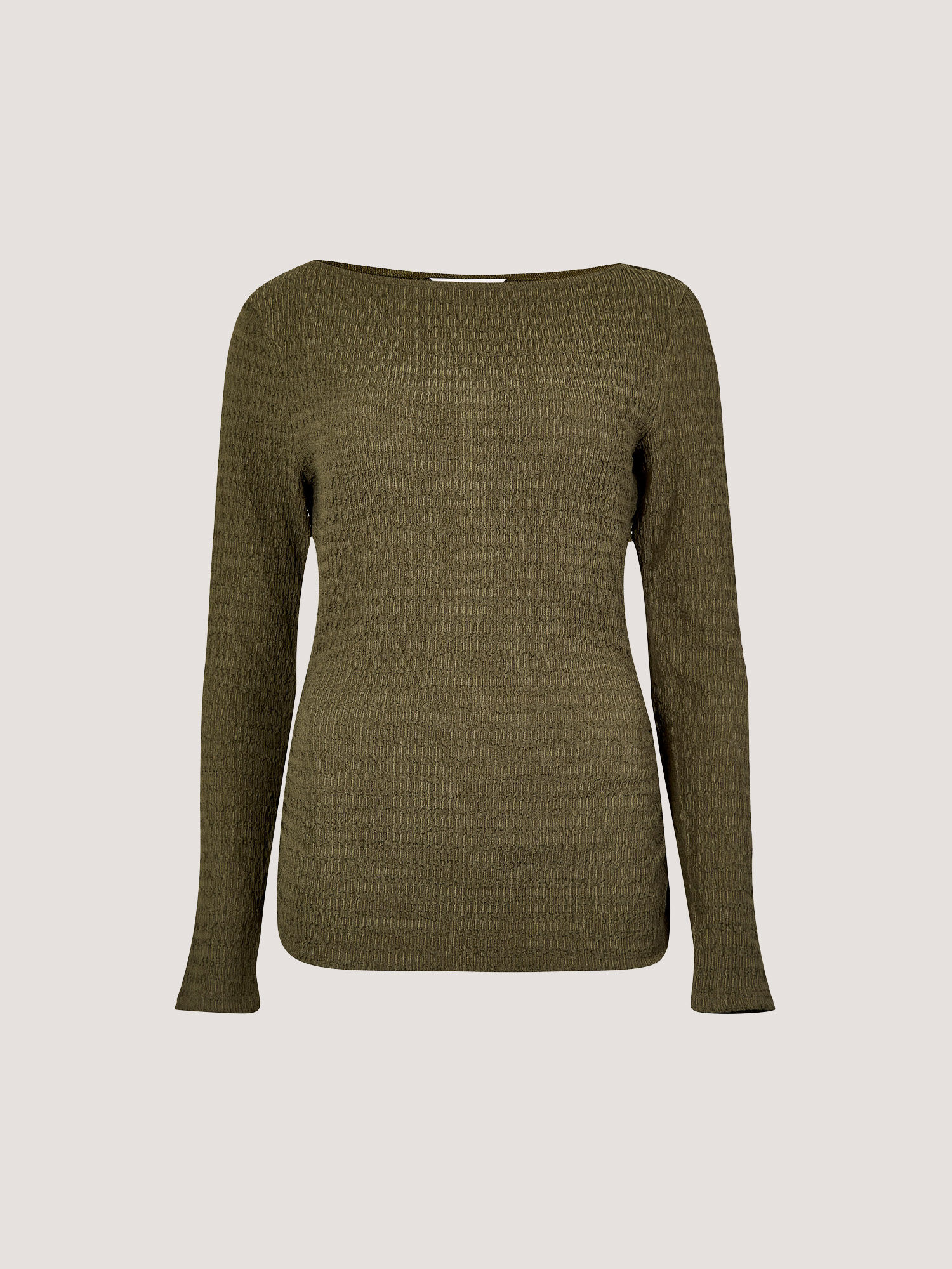 Side Ruched Textured Jersey Top | Apricot Clothing
