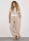 Wide Leg Stripe Trousers, Stone, large