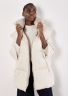 Reversible Oversized Puffer Gilet, Stone, large