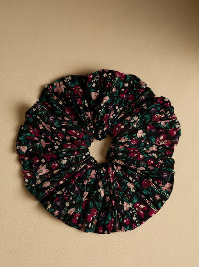 Flower Print Hair Scrunchie