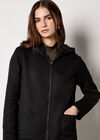 Tweed Fleece Lined Jacket, Black, large