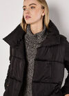 Quilted Puffer Jacket, Black, large
