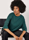 Jersey Knit Batwing Top, Green, large