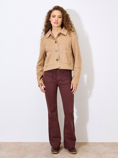 Suedette Cropped Jacket