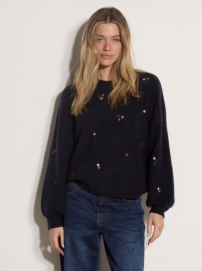 Floral Embroidered Jumper