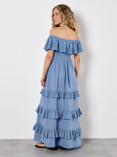 Bardot Lace Detail Maxi Dress