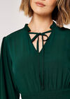 Smock Boho Dress, Green, large