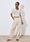 Floral Cotton Crochet Cardigan, Stone, large