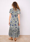 Painterly Roses Wrap Maxi Dress, Mint, large