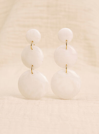 Circle Beads Drop Earrings