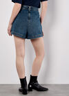 Denim Wrap Mini Skort, Blue, large