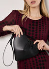 Leather Heart Bag, Black, large