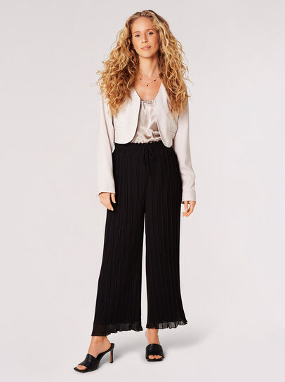 Chiffon Pleated Longline Culottes