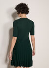 Ribbed Knit Fit And Flare Mini Dress, Green, large