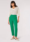 Pintuck Pleat Tailored Trousers, Green, large