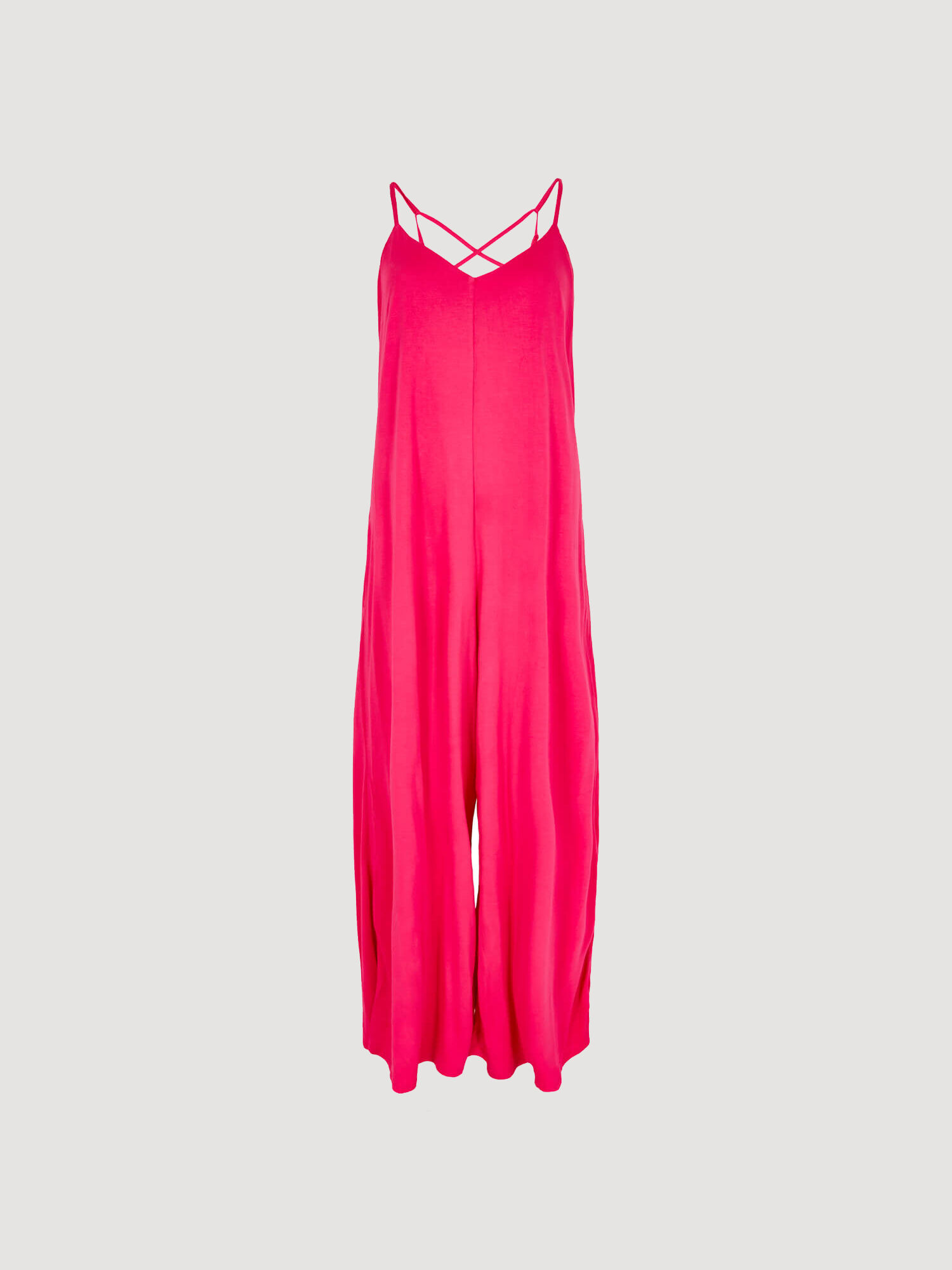 Modal Palazzo Jersey Jumpsuit Apricot Clothing