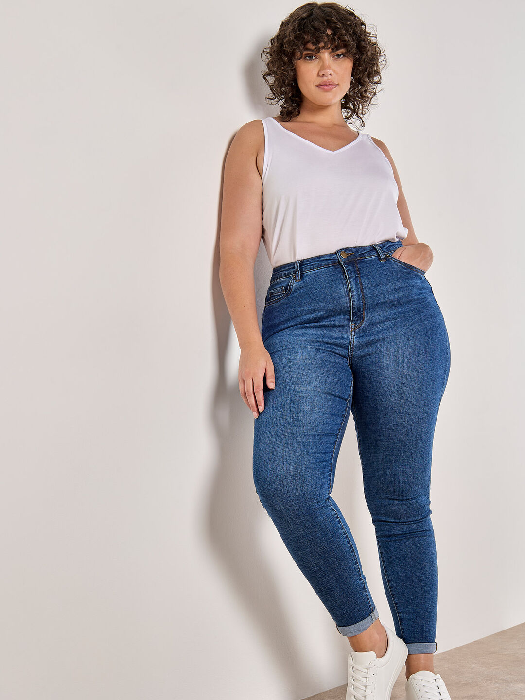 Image of Curve Sade High-Waist Skinny Jeans