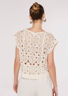 Batwing Crochet Top, Stone, large