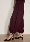 Wide-Leg Balloon Trousers, Burgundy, large