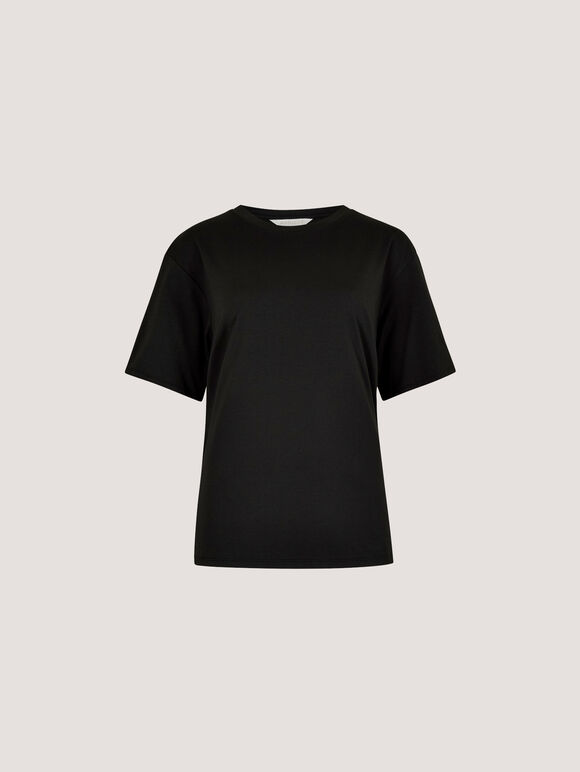 Modal Jersey Basic T-Shirt, Black, large