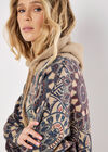 Mandala Hooded Tunic Jumper, Teal, large