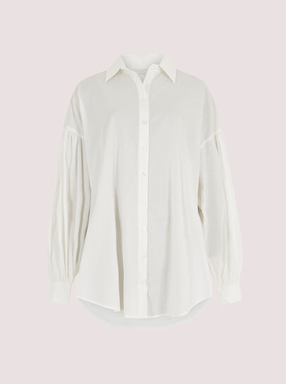 Balloon Sleeve Cotton Shirt