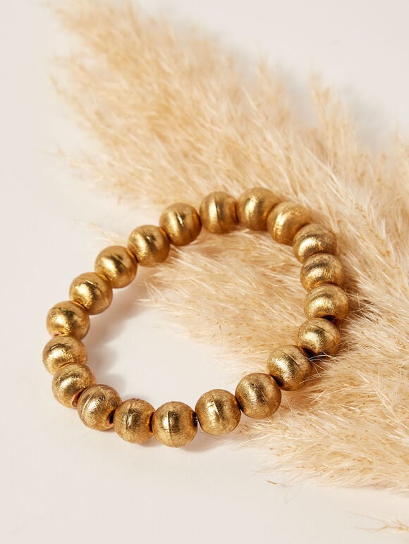 Elastic Chunky Gold Bracelet, Assorted, large