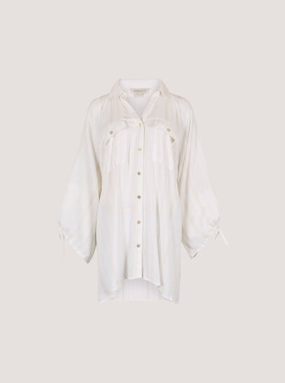 Oversized Longline Shimmer Shirt