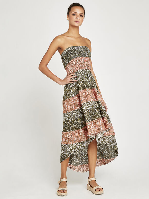 Mix And Match Ditsy Print Skirt, Khaki, large