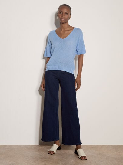 Waffle Open Knit Top