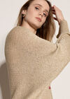 Gold Shimmer Open Knit Jumper, Mustard, large