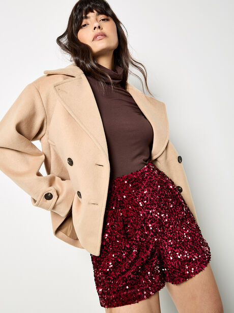 Sequin Velvet Shorts