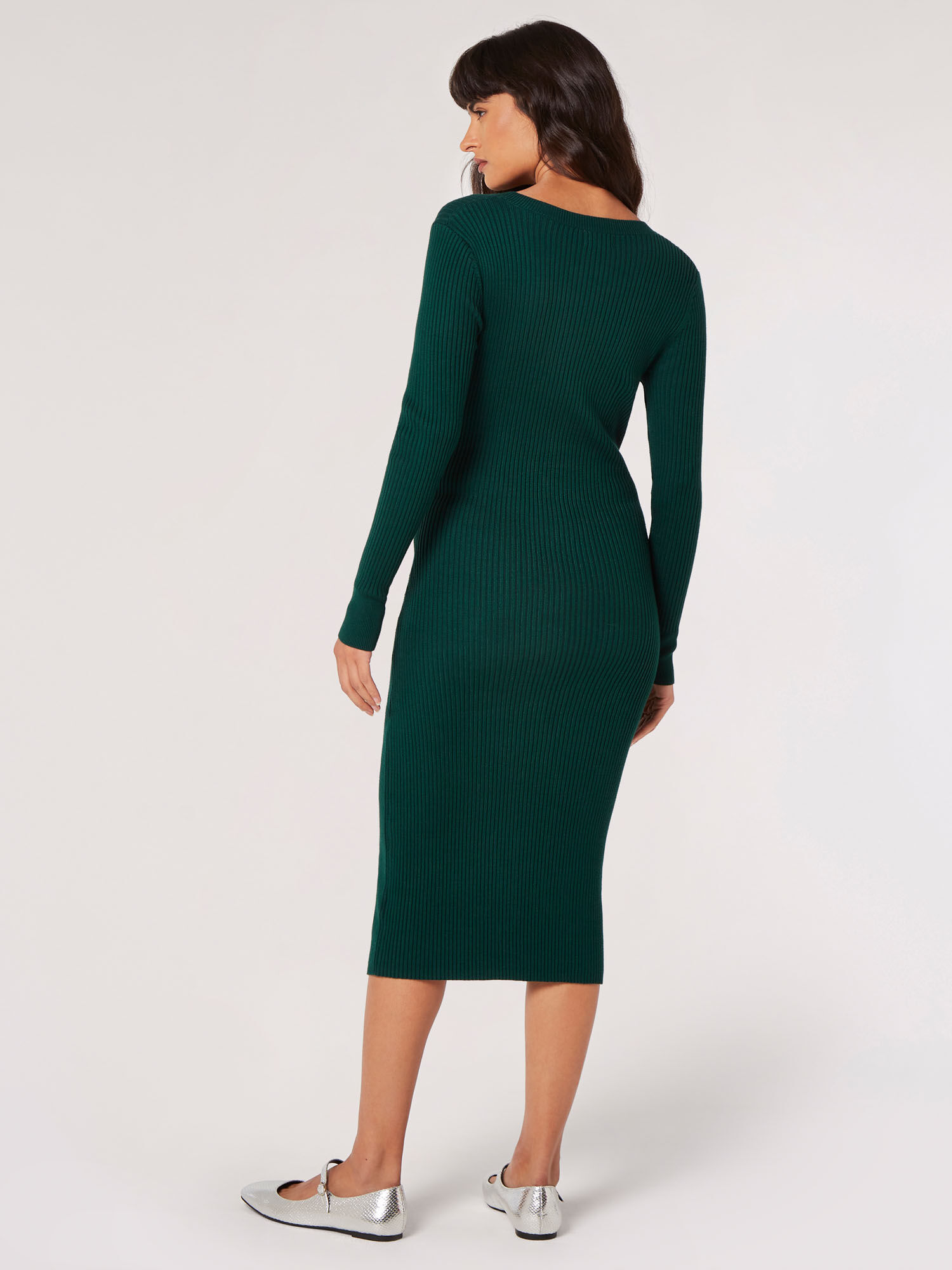 Long ribbed dress top