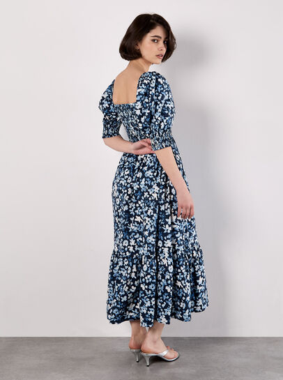 Floral Milkmaid Midaxi Dress