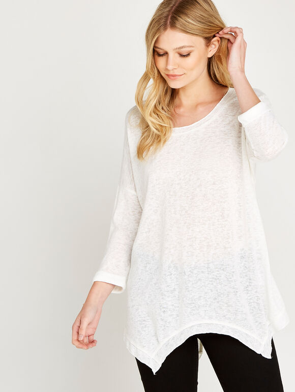 Hankyhem Open Back Top, Cream, large