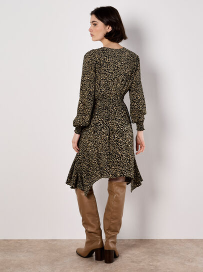 Leopard Hanky Hem Mini Dress