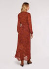 Floral Wrap Maxi Dress, Rust, large