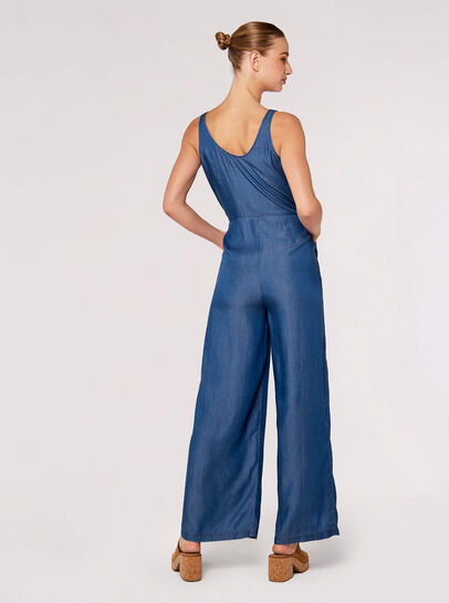 Denim Wide Leg Jumpsuit