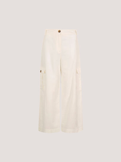 Wide Leg Chino Trousers