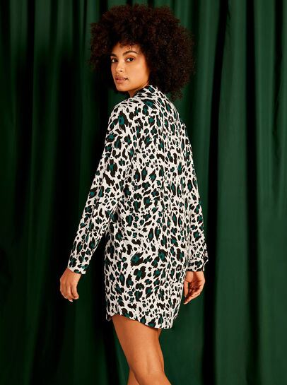 Cheetah Print Night Shirt Dress